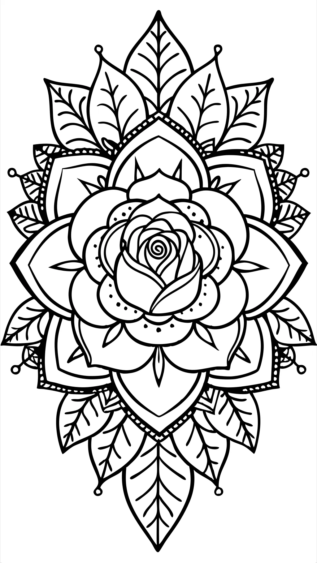 rose coloring pages for adults